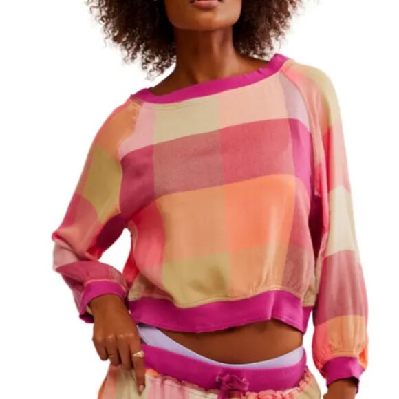 Intimately by Free People Tops - Free People Sugar Cookie Flannel Pullover Size XS (fits to smallish-medium)